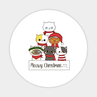 Meowy Christmas, Funny Cats Sweater Magnet